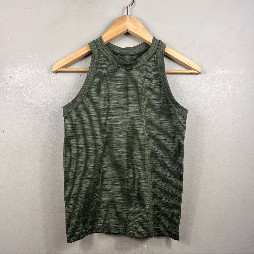 lululemon athletica Olive Green Ribbed Tank